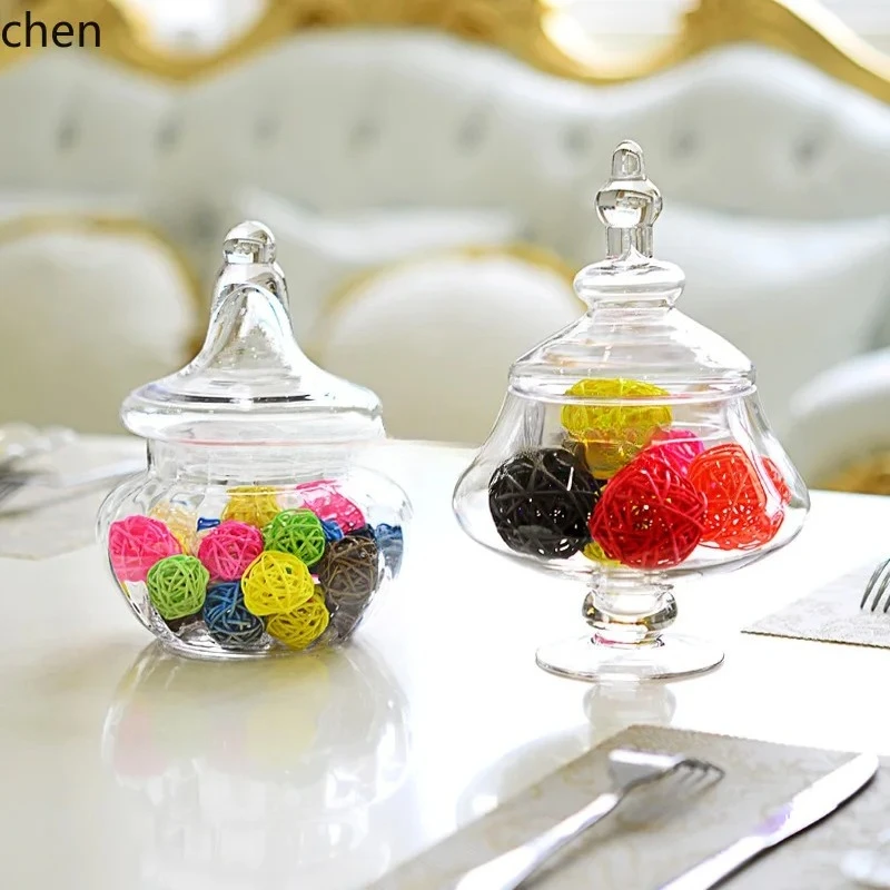 PYH Wedding sugar jar decorations, glass sugar jar, practical candy jar, storage jar