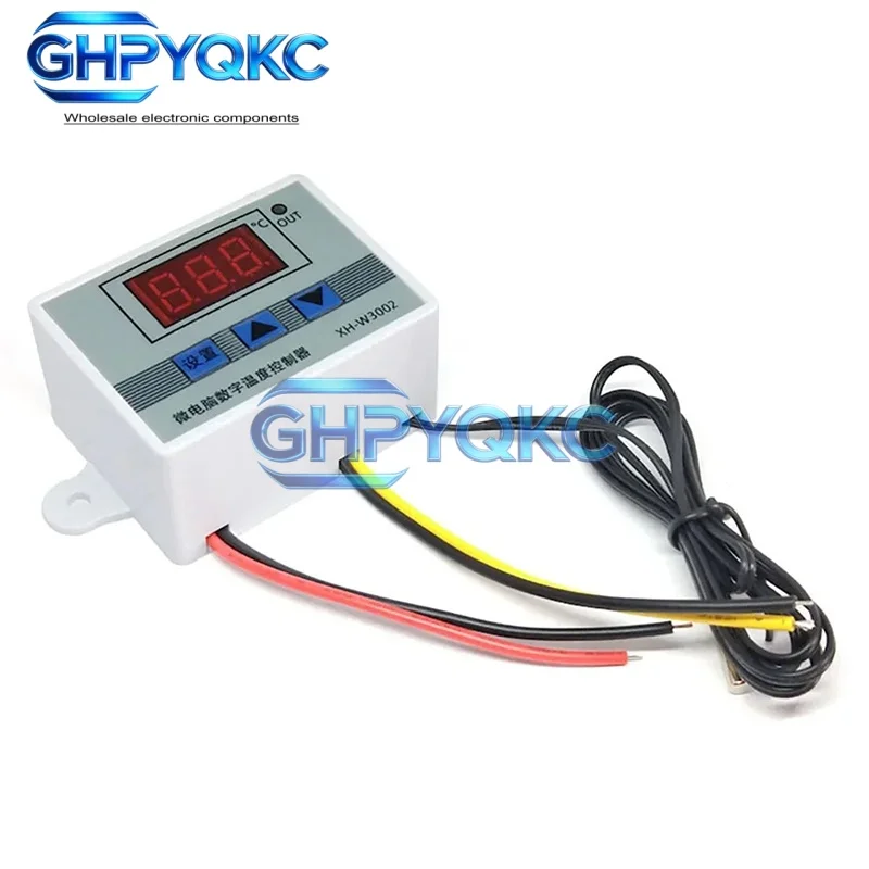 GHPYQKC XH-W3002 12-220V Digital LED Temperature Controller 10A Thermostat Control Switch Probe with waterproof sensor W3002