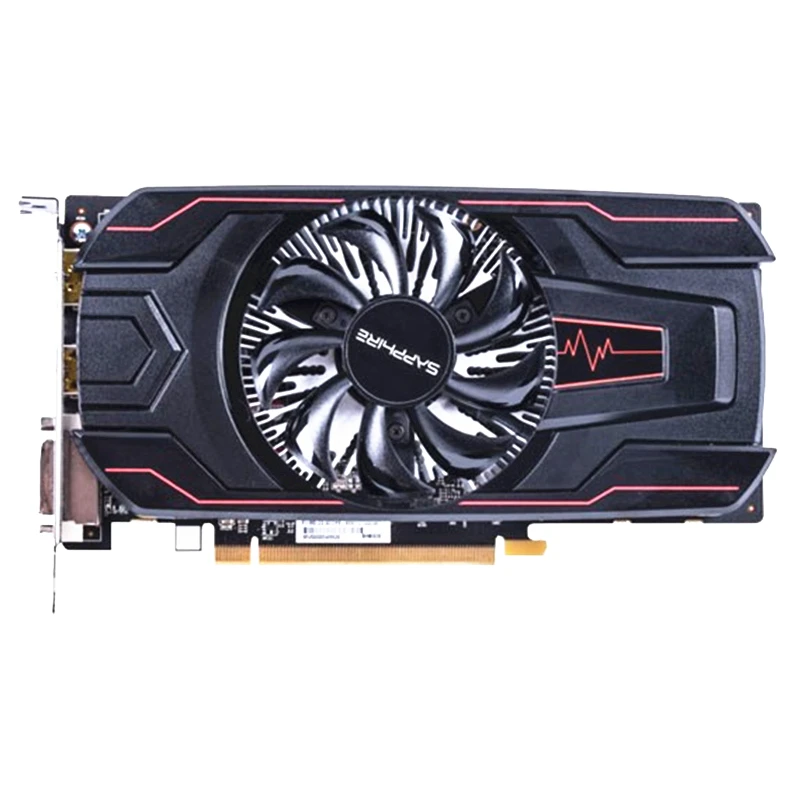 Original SAPPHIRE RX 550 2GB Video Cards GPU AMD Radeon RX550 2GB GDDR5 Graphics Cards PC Desktop Computer Game Map PCI-E X16 DP