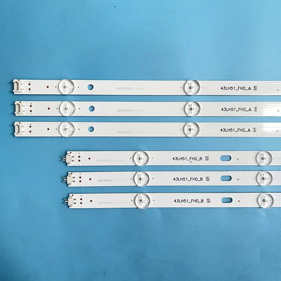 แถบไฟแบ็คไลท์ LED (6) สำหรับ43LF510V 43LF5100 43LH5100 43LH590V 43LJ515V 43LH570V 43LH511T 43LH520V LF51_FHD_A B 43LH51_FHD_A B