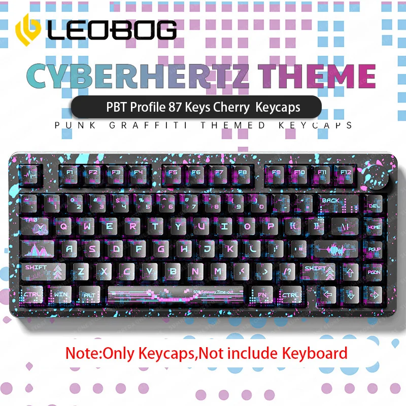 Imagem -06 - Cyberher Leobot-kit Teclado Mecânico 80 Keycaps Perfil Cereja Pbt Sublimação Altura do Gradiente Jogo Hi8 Hi75