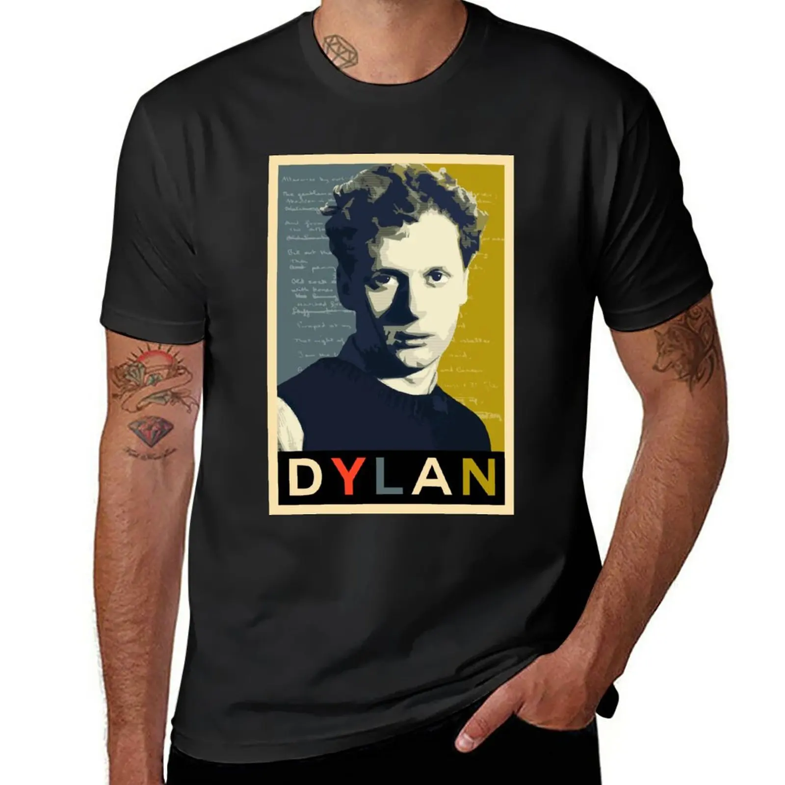 Dylan Thomas T-Shirt sweat anime cute tops Men's cotton t-shirt