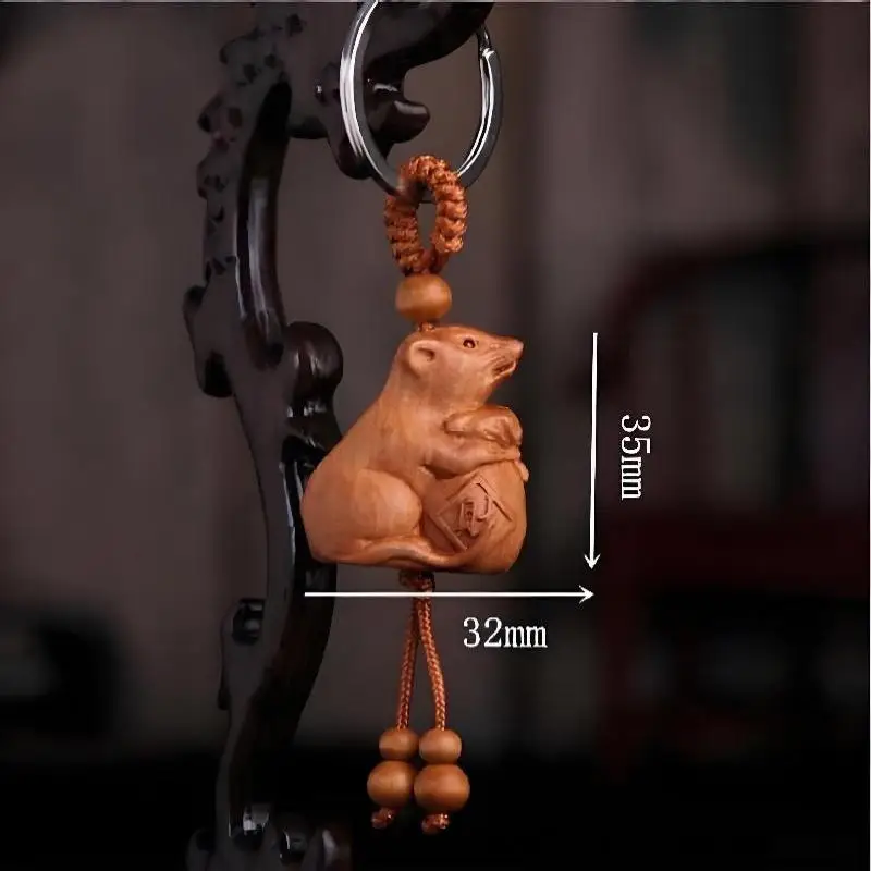 Fengshui-Maskottchen 12 Tierkreiszeichen Schlüsselanhänger Chinesischer Kreativer Ethnischer Tier-Schlüsselring für Auto-Zubehör Valentinstagsgeschenk – Detail 8