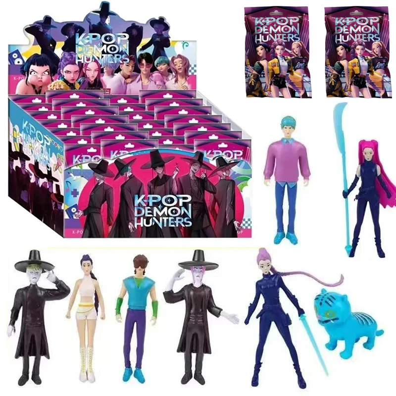 

2026 New Kpop Demon Hunters Figure Cartoon Hunters Tiger Rumi/Mira/Zoey Action Figure Desktop Decoration Model Doll Toy Gift