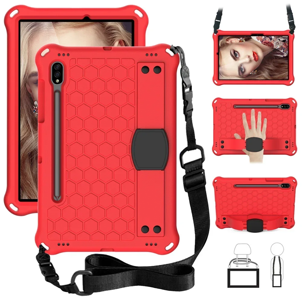 Free Shouder Strap For Samsung Galaxy Tab S11 S10 Lite S9 FE S8 S7 Case Handheld SM-X730 SM-X736B SM-X400 SM-X406B EVA Cover