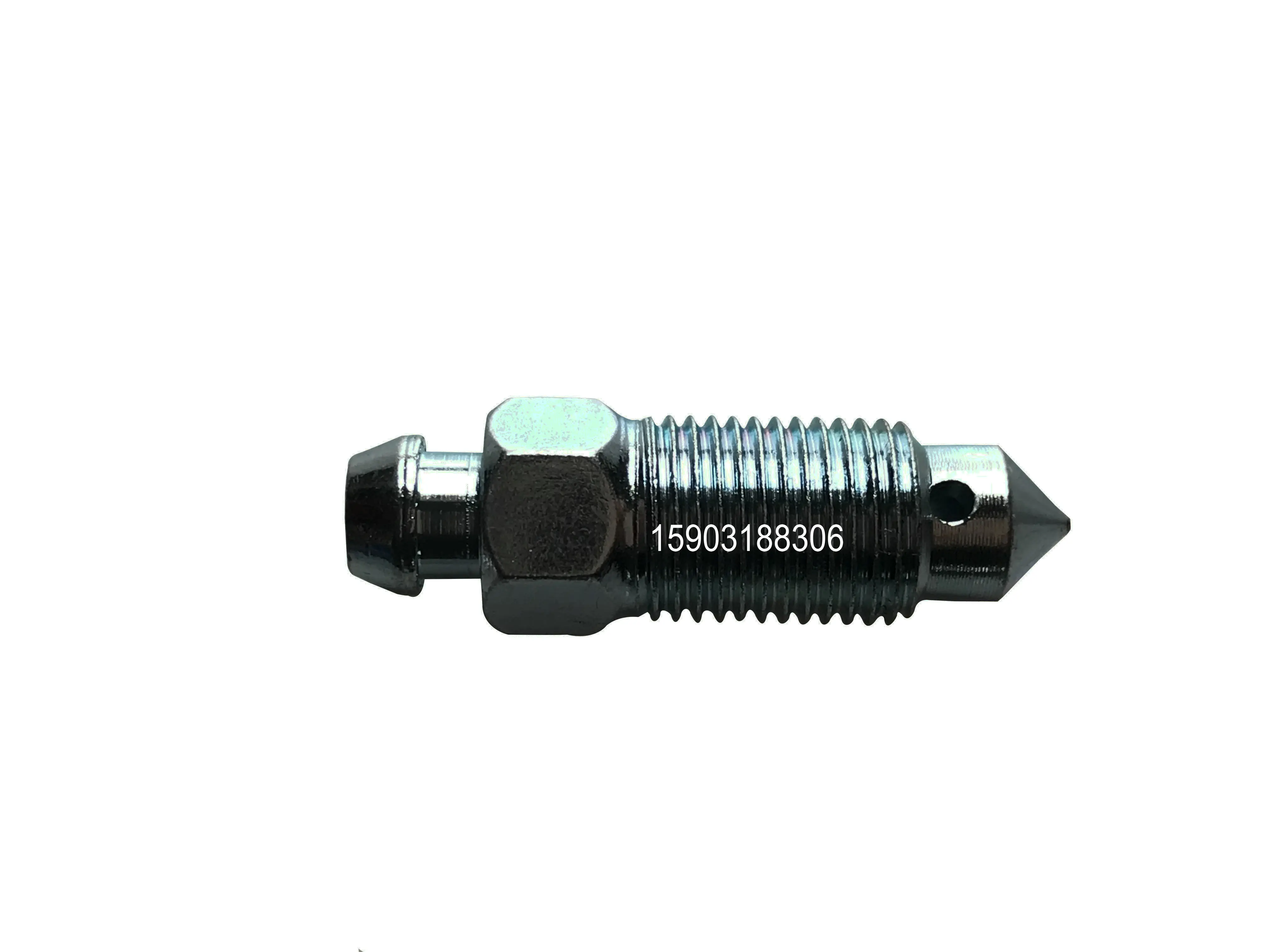 CNC Machined Iron Material Zinc Plated Bleed Nipples M10X1 Or 3/8-24 Thread Brake Bleeder Screw