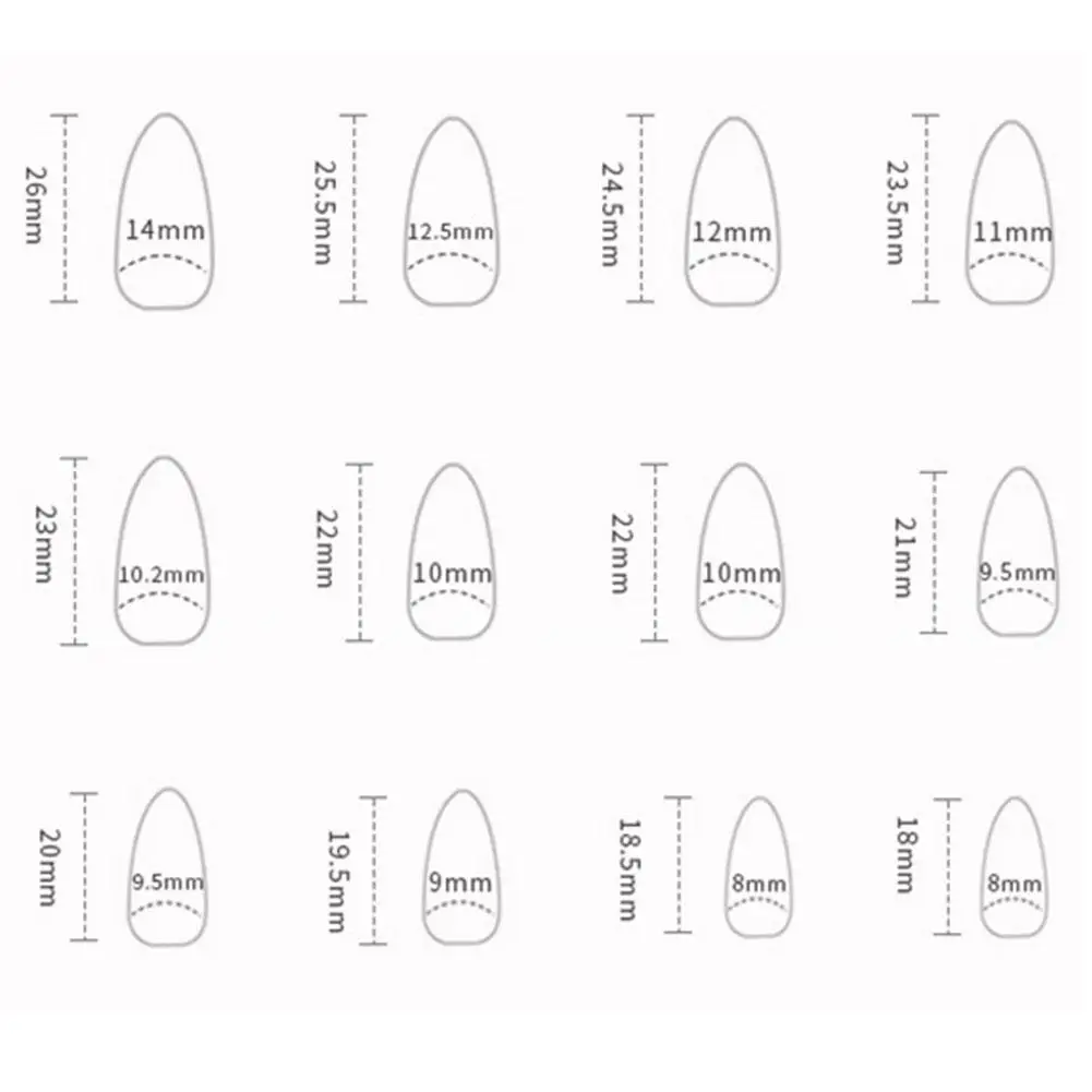 接着剤付きアクリルフェイクネイル,ロングバレエネイルチップ,フルカバー,乳白色,ピンクのグラデーション,人工,1箱あたり24個