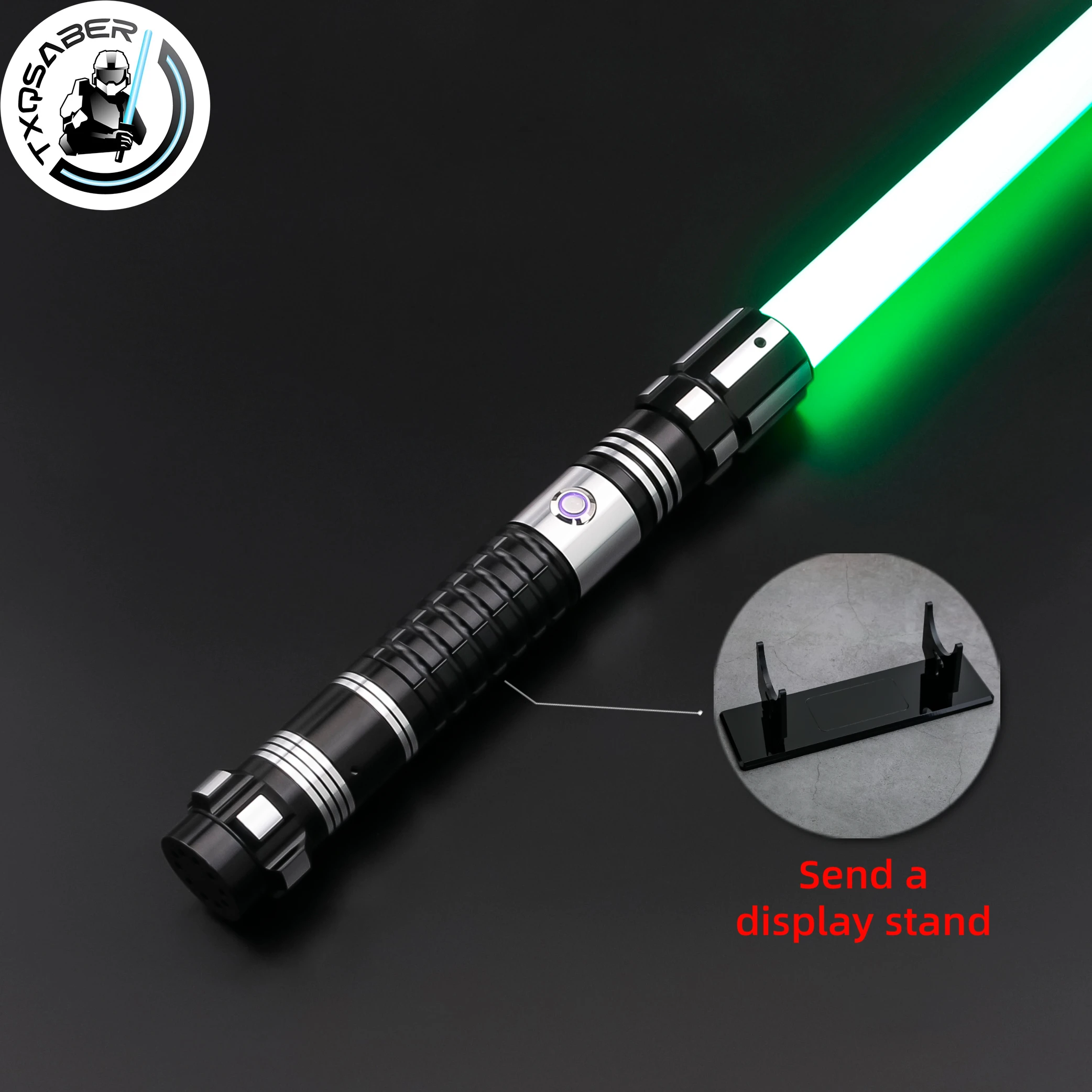 

TXQSABER RGB Pixel Heavy Dueling E19 Lightsaber Metal Hilt 12 Colors Changing with Blaster FOC Laser Sword Cospolay Adult Toys