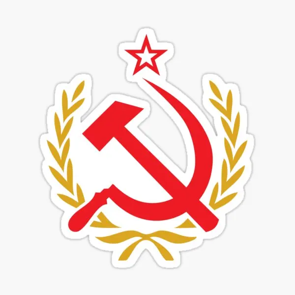 Soviet Socialism Sickle Hammer Pentagram Sticker Motorcycle Laptop Window Door Bumper Truck Bicycle Van Wall Glass Helmet Decal