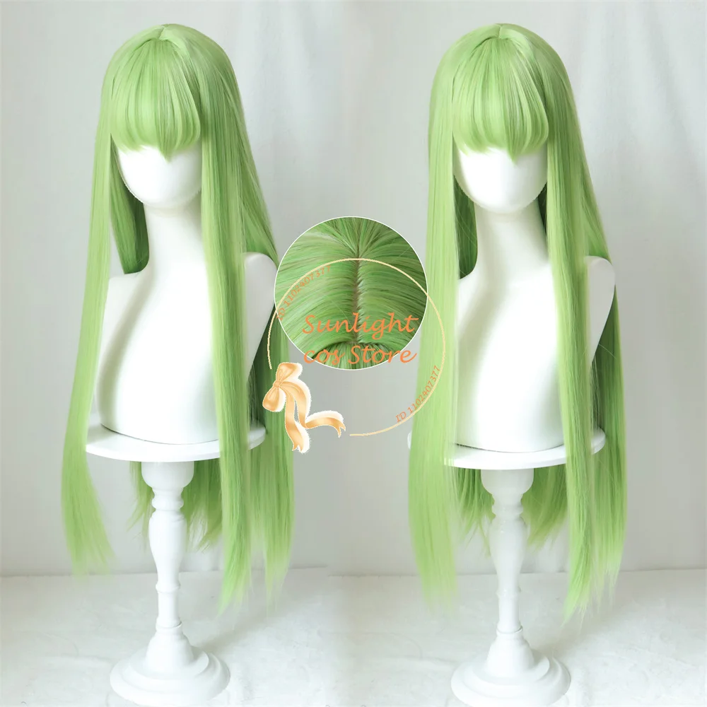 

FGO Enkidu Cosplay Wig Green Mixed 80cm Wigs Heat Resistant Synthetic Hair For C.C Halloween Cosplay Anime Wig + Wig Cap