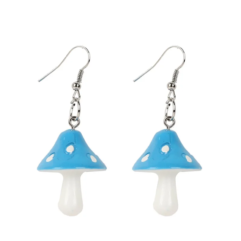 Cute Simple Funny Small Drop Earrings For Women Girls Children Animal Duck Frog Mushroom Cloud Shape Resin Dangle Jewelry Gift - view 2