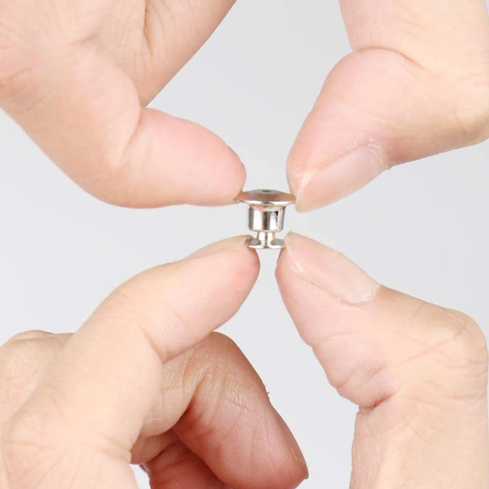 

84pcs Mini Metal Back Clasps Locking Brooch Tie Tack Replacement Secure Closure for DIY Jewelry Craft Lightweight Flat Round
