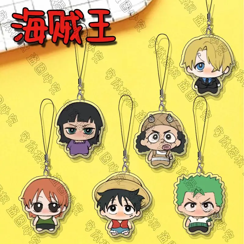 ONE PIECE Anime Mobile Phone Lanyard Luffy Zoro Diy Creative Accesorios for Phone Case Friend Brithday Exquisite Gifts Kid Toys