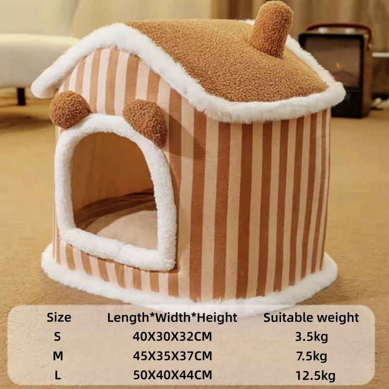 Warm Winter Cat Dog House Deep Sleep Pet Nest Fun Comfort Nest for Small Medium Cat Dogs Pet Supplies