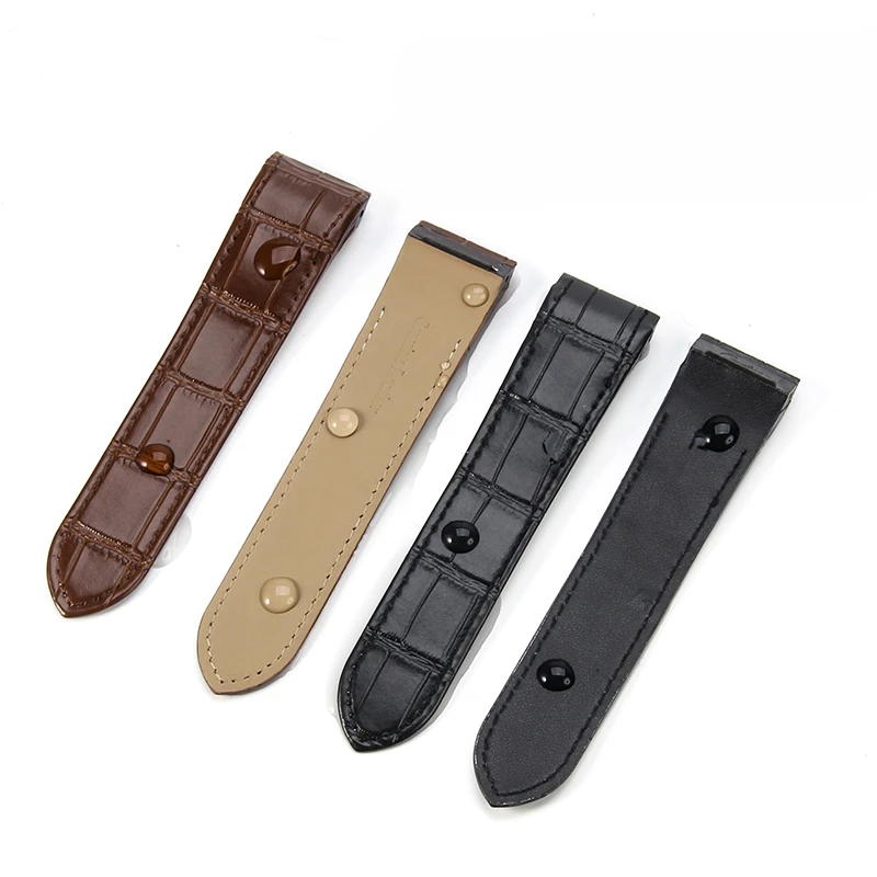 Противоаллергический ремешок из коровьей кожи для Cartier Santos Sandoz 24,5 23, 20 мм, унисекс, однотонная складная пряжка, черный, коричневый, варианты
