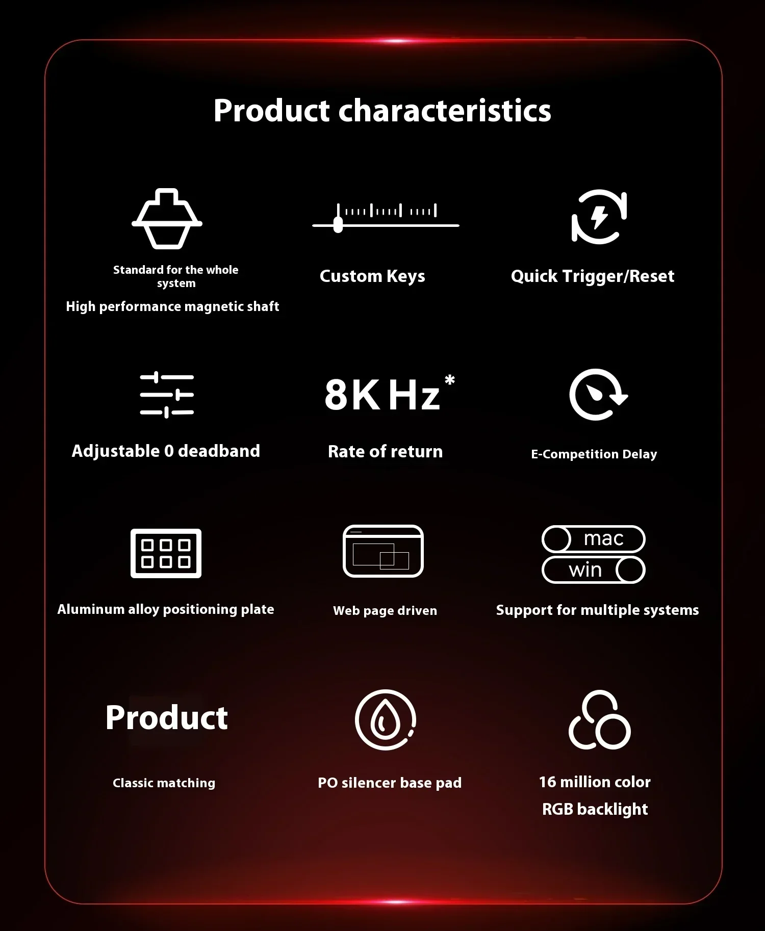 MADLIONS Fire68 Ultra Magnetic Switch Mechanical Keyboard Game Keyboard Support Quick Triggering