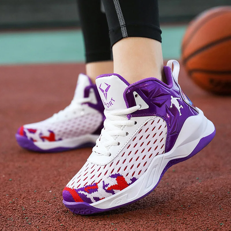 2025 Brand Children's Basketball Sneakers High Top Basketball Shoes For Boys Comfort Anti-Shock Kids Sports Shoes zapatos nino