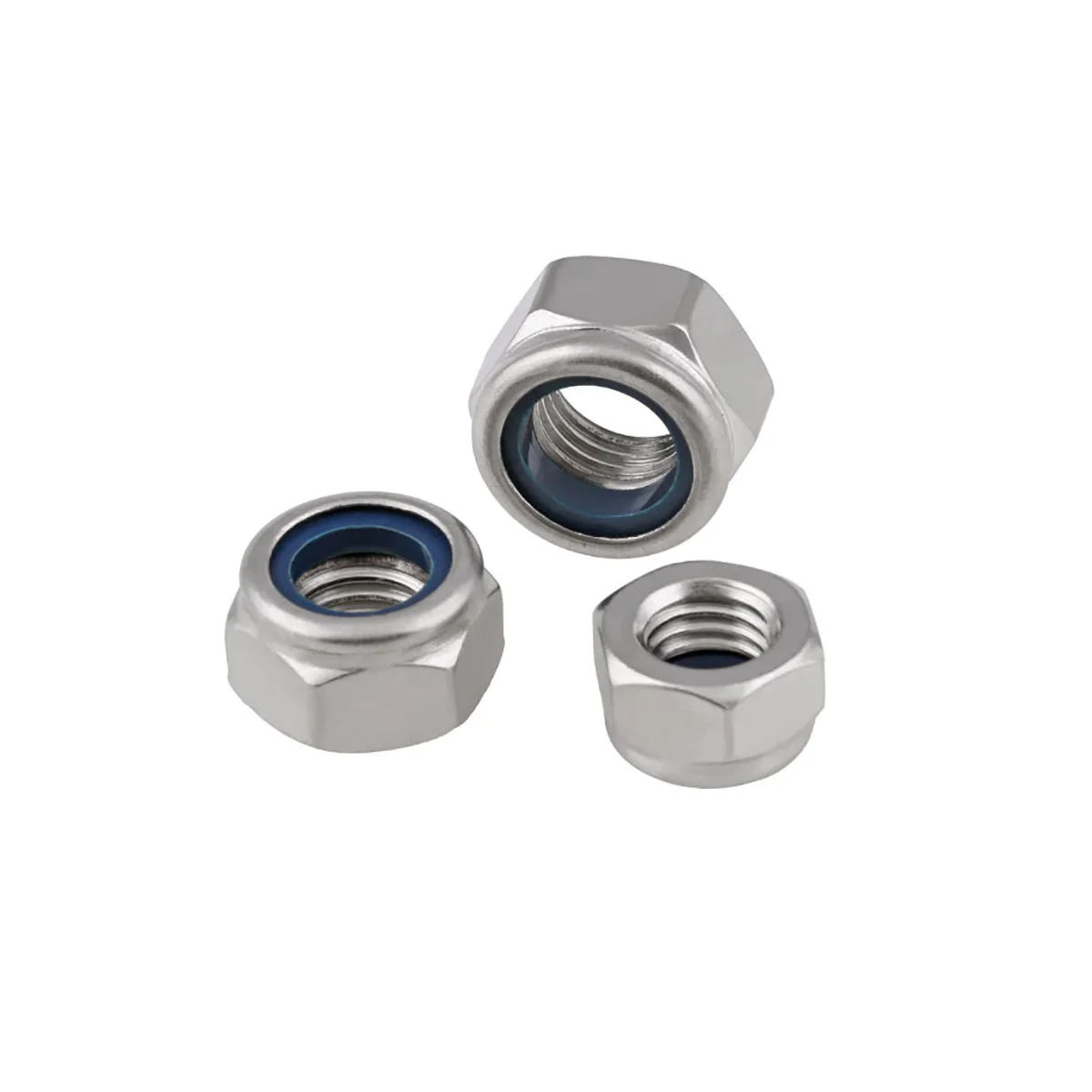 Nyloc Nuts A2 304 Stainless Steel DIN985 Nylon Insert Hexagon Lock Nut M2-M30