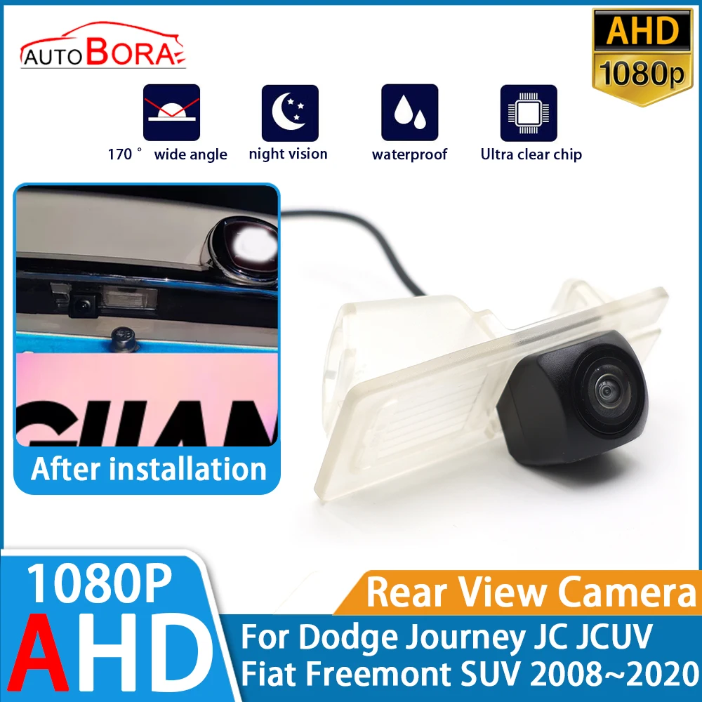 

AutoBora Reverse Parking Car Rear View Camera AHD 1080P Night Vision for Dodge Journey JC JCUV Fiat Freemont SUV 2008~2020