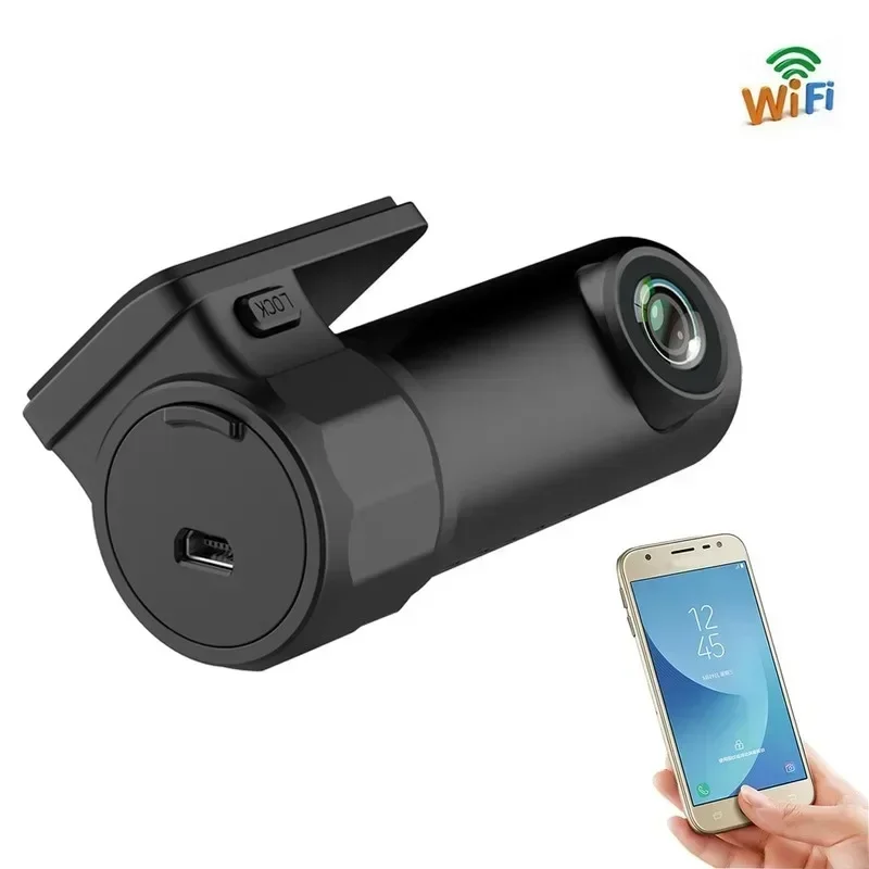 1080P HD WIFI USB Car Hidden Surveillance Loop Video Recording, 170 Degree Angle View Anytime Driving Recorder Mini