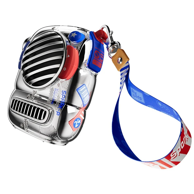 Mini Speaker Portable Bluetooth Speaker with Hook Balanced for Camping Hiking Outdoor Blue-A20R