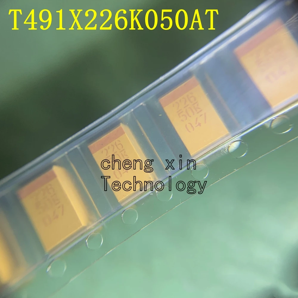 

T491X226K050AT 50 шт. 10 шт. новый и оригинальный 22 мкФ ± 10% 50 В танталовый конденсатор SMD CASE-X-7343 E 226 В
