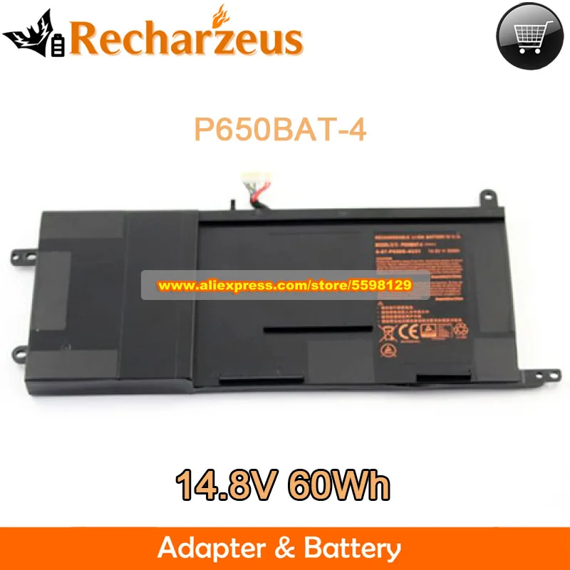 

Genuine 14.8V 60Wh P650BAT-4 Battery 6-87-P650S-4U31 For Medion ERAZER X7851 X7843 X7847 For Sager NP8650 NP8652 NP8678 NP8658