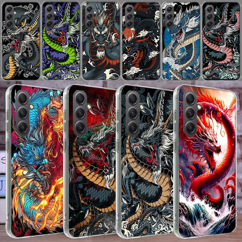 Mighty Dragon Blessing God Cool Phone For Samsung Galaxy A15 A25 A35 A55 A71 A51 A41 A31 A21 A11 M12 M30S M31 M32 M51 M52 J8 J6