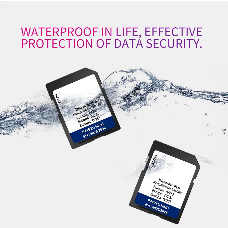 اكتشف برو وسائل الإعلام الملاحة لشركة فولكس فاجن جولف باسات توران سيارة DV V25 بطاقة SD 64 جيجابايت المملكة المتحدة GB خريطة أوروبا Sat Nav بطاقة SD 2025-2026