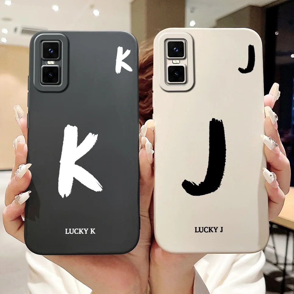 

Letters Leather Painting Back Cover For Infinix GT 30 Pro GT 20 Pro Casing Camera Protection Matte Liquid Silicone Phone Case