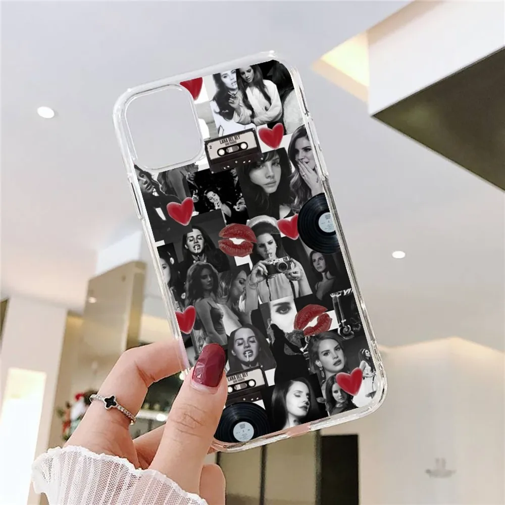 Lana Del Rey Singer Kraft Poster Phone Case For Iphone 15 11 13 14 Pro Max 7 8 Plus X Xr Xs Max Se2020 12mini Transparent Cover