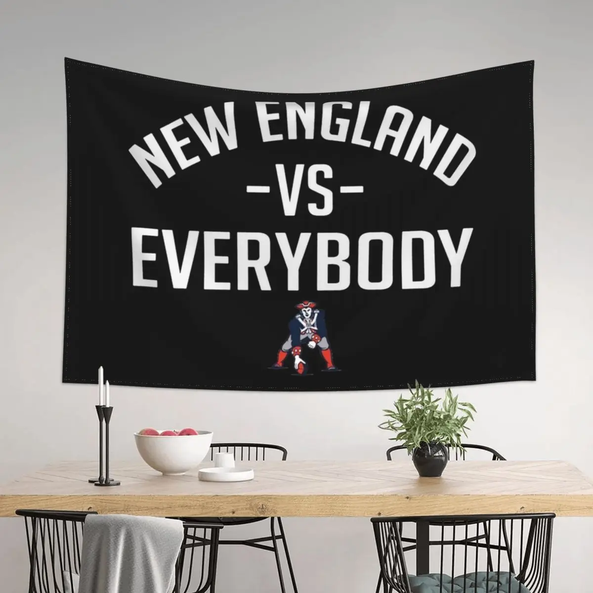 

New England VS Everybody Tapestry Decoration Wall Room Decor Decoration Aesthetic Tapestry