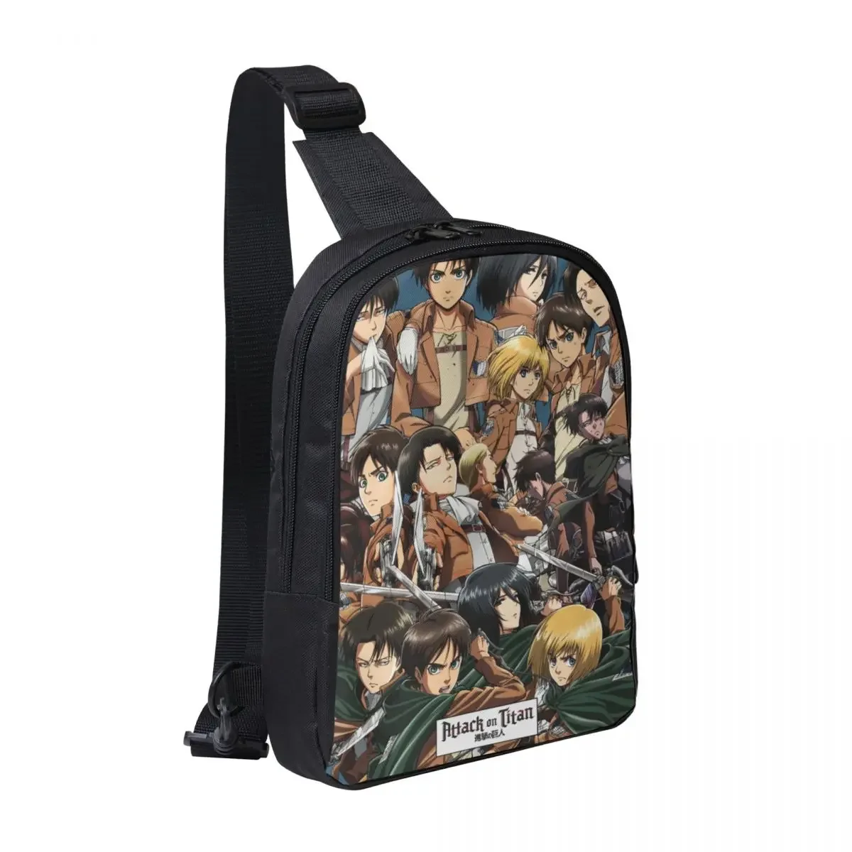 Anime Attack On Titan Crossbody Sling Backpack Shoulder Sling Chest Bag Adjustable Travel Hiking Daypack Outdoor for Women & Men