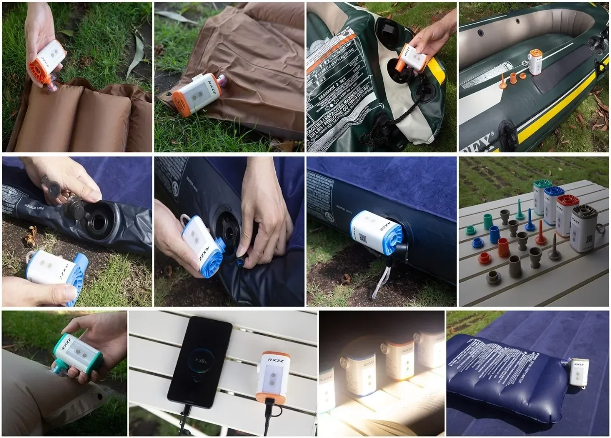 Portable Mini Air Pump With USB Charging To Inflate Deflate For Outdoor Lighting Mobile Charge Air Bed Mattress Swimming Ring