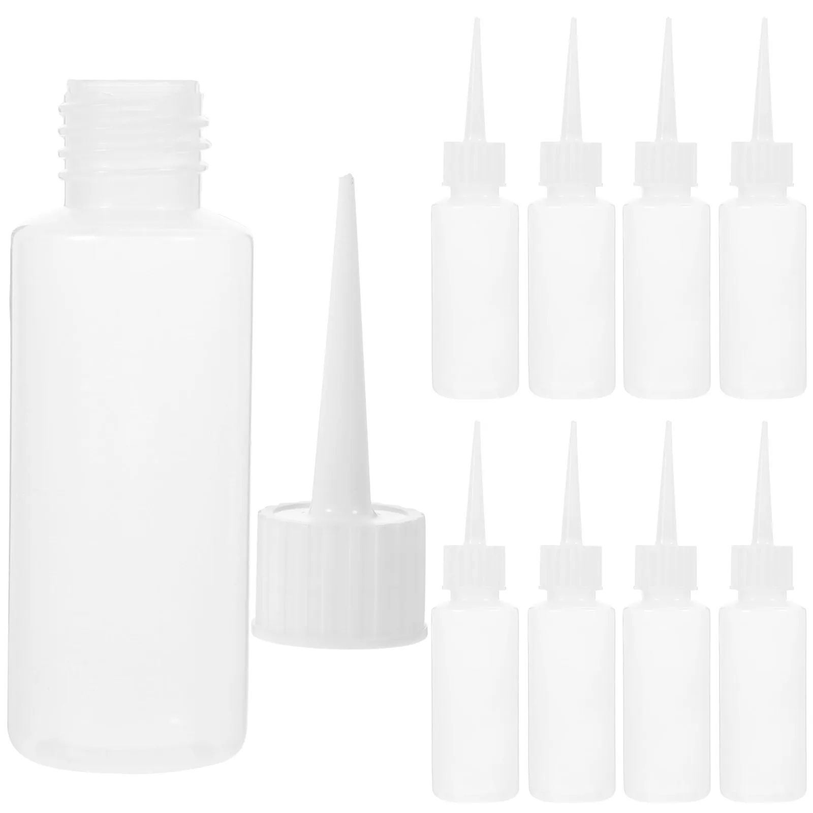 

Plastic Pointed-mouth 50ml Squeeze Liquid Plastic Squeeze Bottles Glue Applicator Bottle