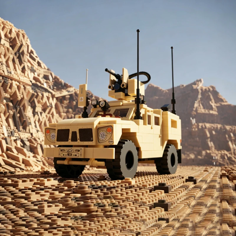 

Light Reconnaissance Vehicle Model MOC Building Bricks War Equipment Modular Technology Gifts Holiday Assemble Children Toy Suit