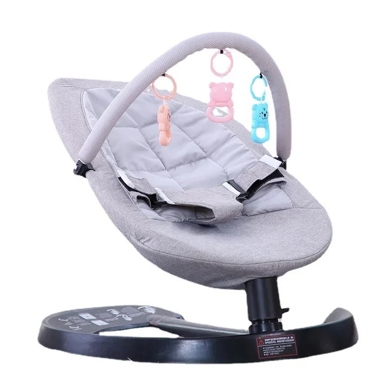 Baby Bed Baby Cradle Manual Soothing Recliner with Mosquito Net Toys Removable Rocking Chair Ergonomic Baby Rocking Chair