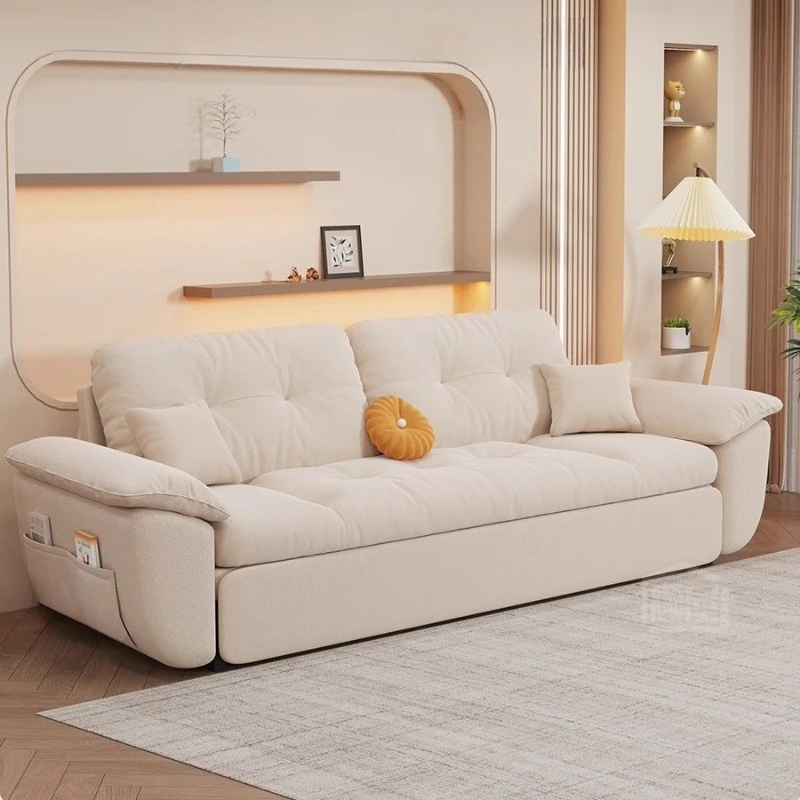 

Современная кровать для волос с кремовым песком. Выдвижная и выдвижная кровать для хранения вещей. Диваны для гостиной. Элегантная удобная мебель для дома.