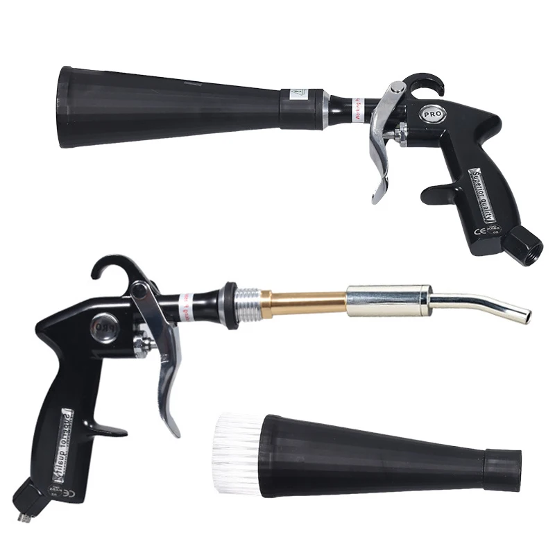 

Dry Blow Cleaning Tool Tornado Air Blow Car Wash Gun Car Air Blow Tool with Nozzles Professional Car Interior Cleaning Tools