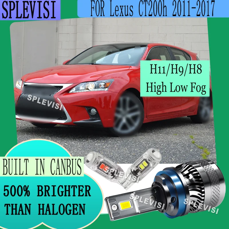 

2PCS H11/H9/H8 Easy Installation CANBUS Ready LED High Low Beam Fog Light For Lexus CT200h 2011 2012 2013 2014 2015 2016 2017
