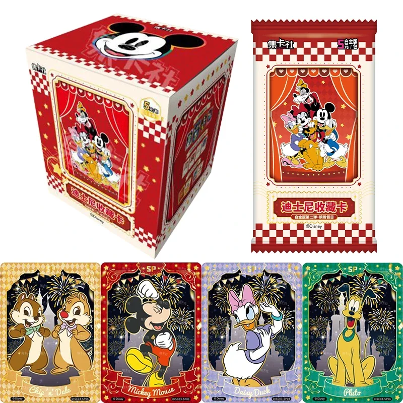 Genuine Disney Card Colorful Holiday SEC Colorful Gold Card Mickey Mouse Donald Duck Rare Anime Character Collectible Card Gift