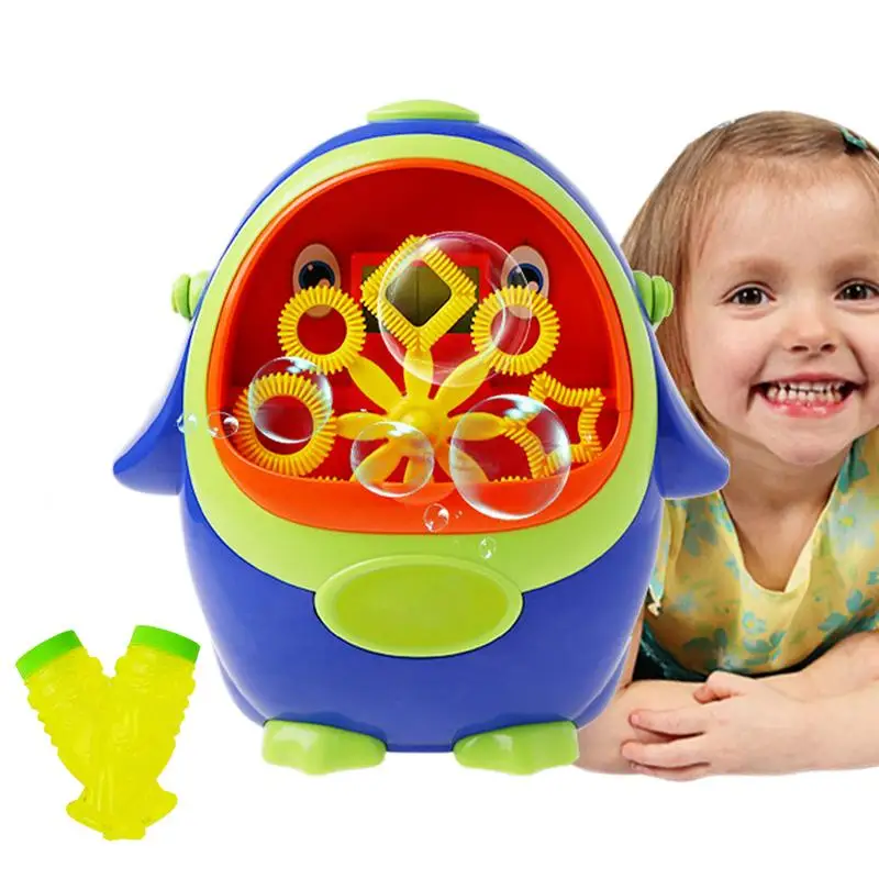 Bubble Maker Toy Automatic Blower Maker Toy Bubble Machine Penguin Design Automatic Bubble Machine For Boys Girls Children And