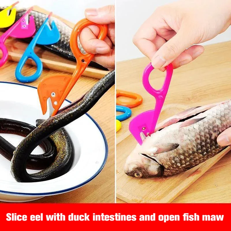 1pc Stainless Steel Thickened Poultry Intestine Scissors Chicken Duck Goose Intestine Knife Fish Bowel Knife Kitchen Accessories