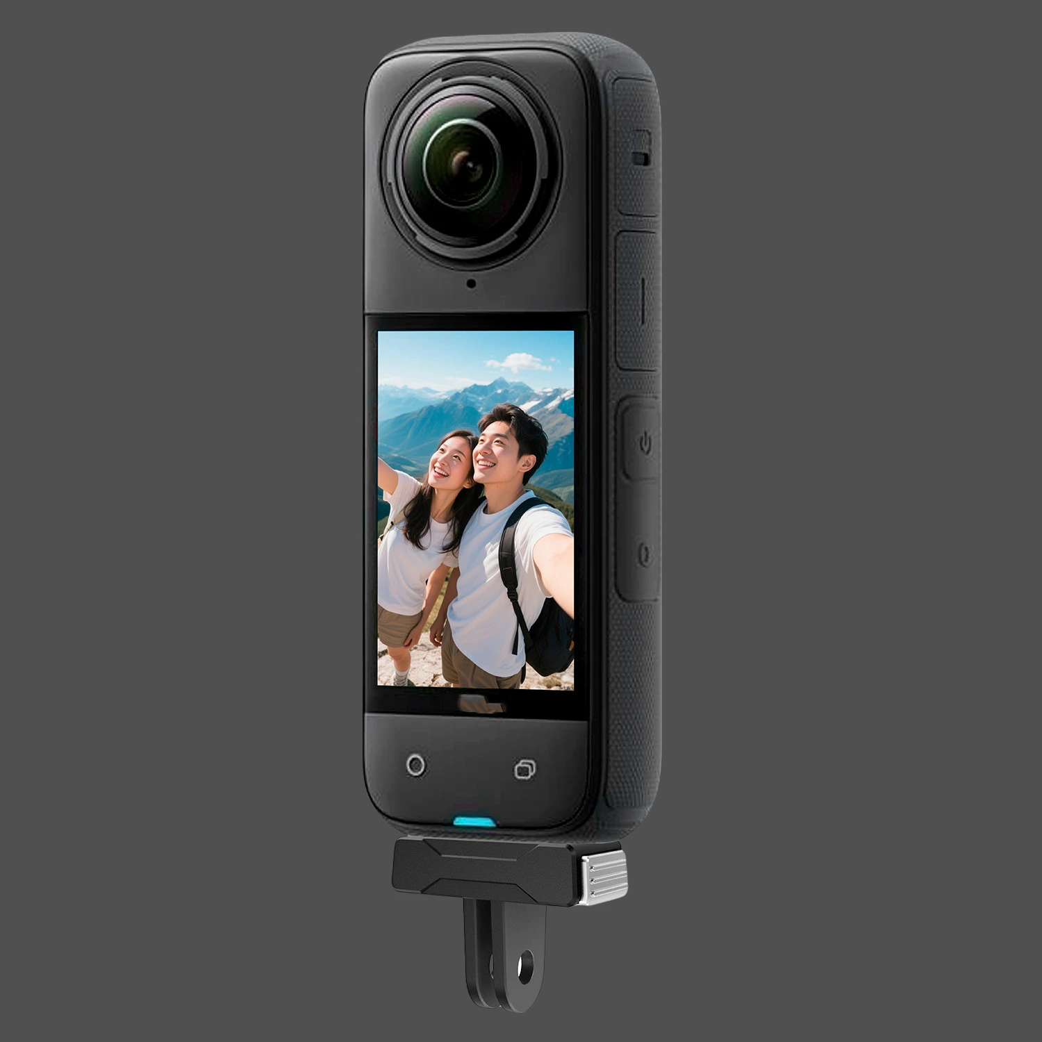 حامل محول مغناطيسي لـ insta360 X5/Ace Pro/Ace Pro 2 قاعدة خفيفة الوزن مع لوحة مضادة للانزلاق تركيب مجاني