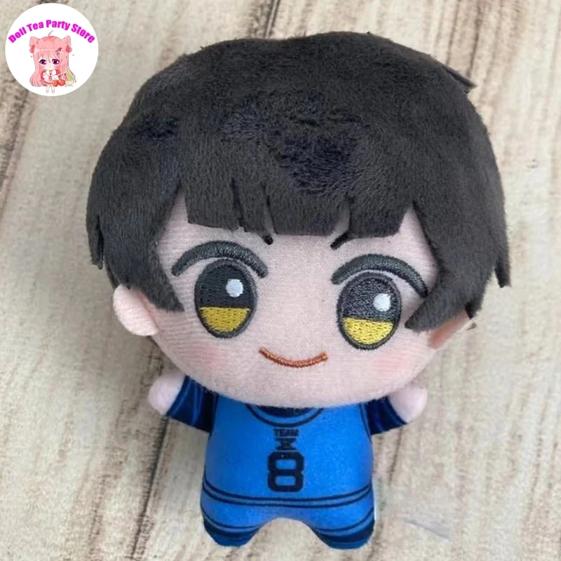 Blue Lock Isagi Yoichi Bachira Meguru Plush Doll Print Body Figures Dolls 10CM Bag Charm Pendant Anime Keychain Toy Plushie Gift