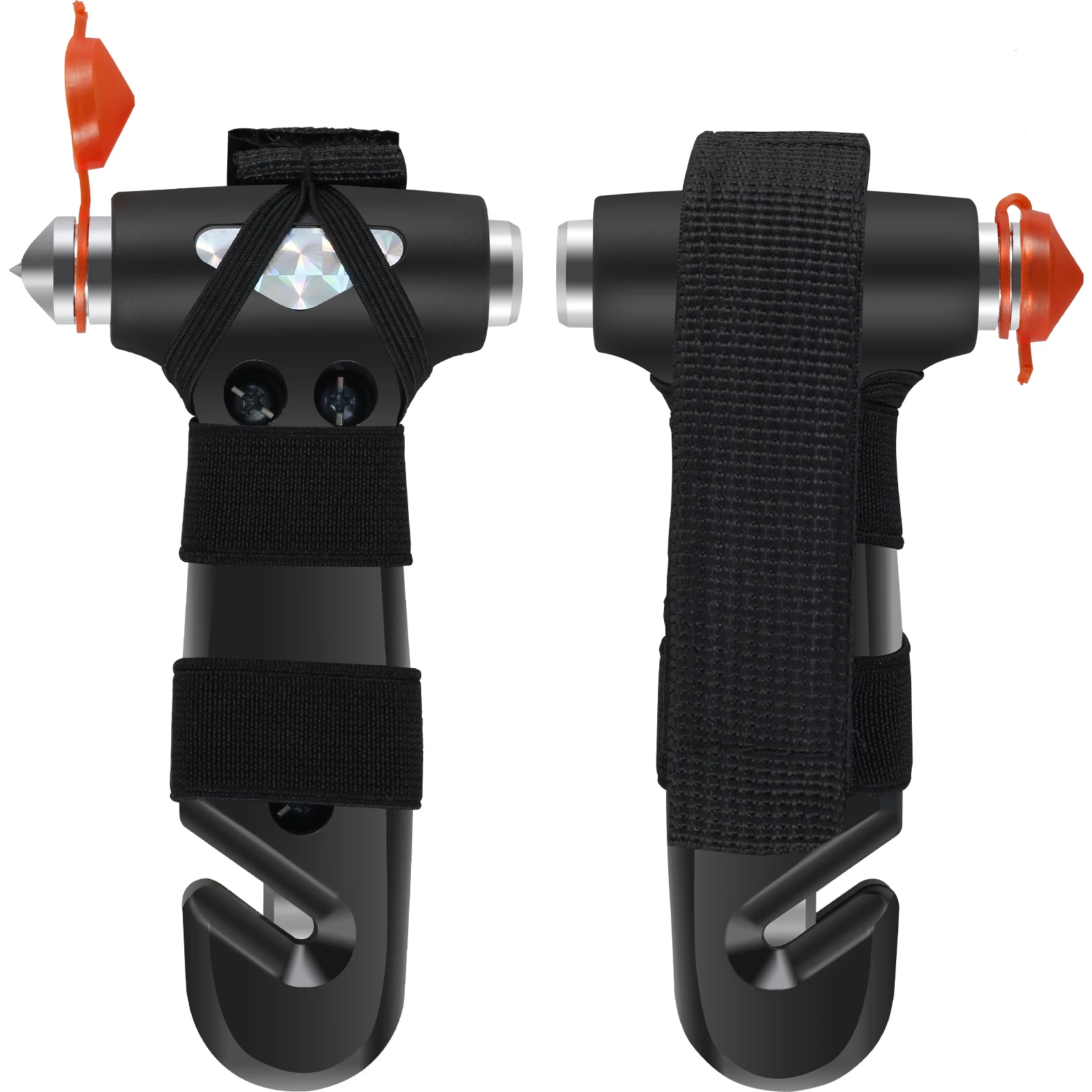 

2 шт./компл. автомобильный молоток безопасности, автоматический аварийный молоток с оконным выключателем и резаком для ремней безопасности, портативный безопасный аварийный автомобиль