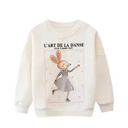 Jumping Meters 2-7T New Arrivals Girls Sweatshirts Bunny Applique Toddler Clothing Hooded Tops Autumn Spring Baby Costume