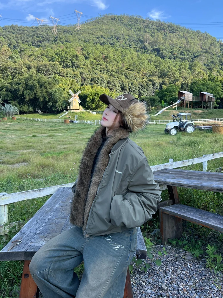 

Белая готическая короткая хлопковая куртка-пуховик для женщин, теплая, свободного кроя, зимняя, модная, в корейском стиле