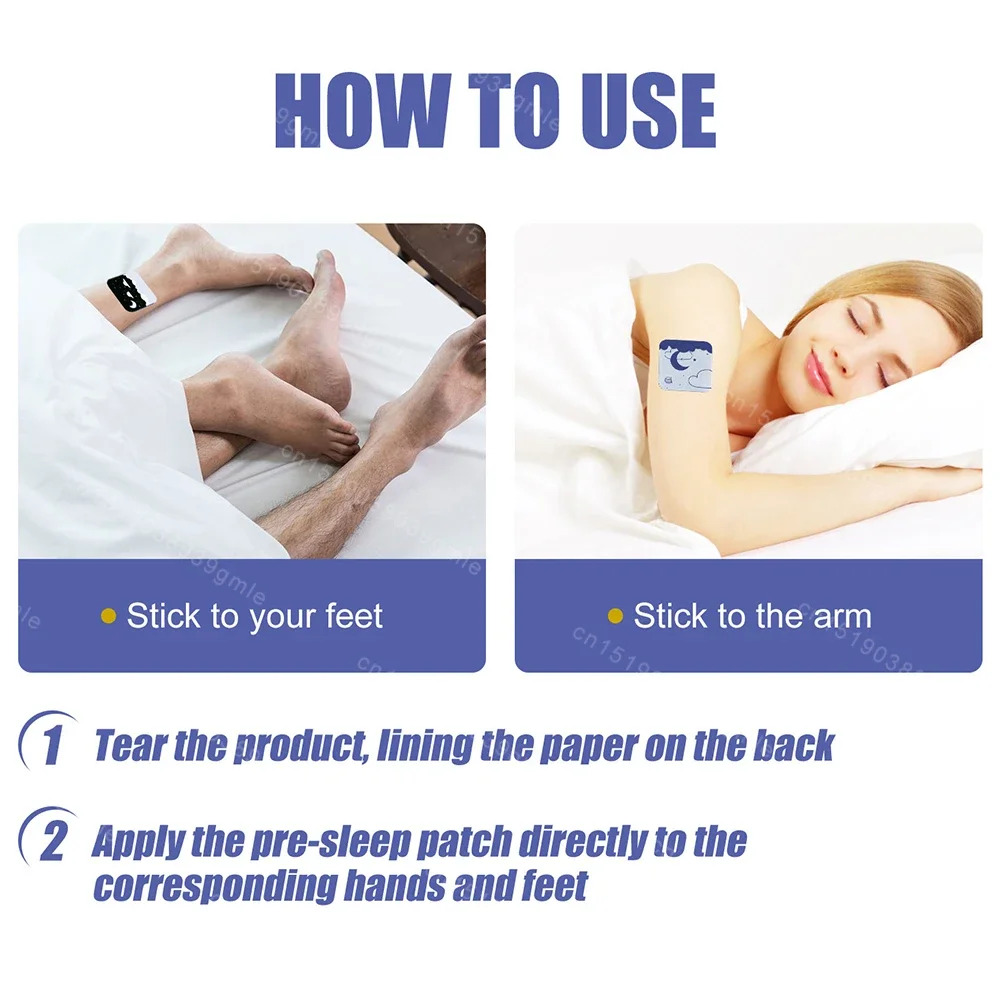 Sleep Aid Patches Insomnia Treatment Soothing Sticker Relieve Anxiety Stress Fatigue for Better Sleeping Body Relaxer Sticker