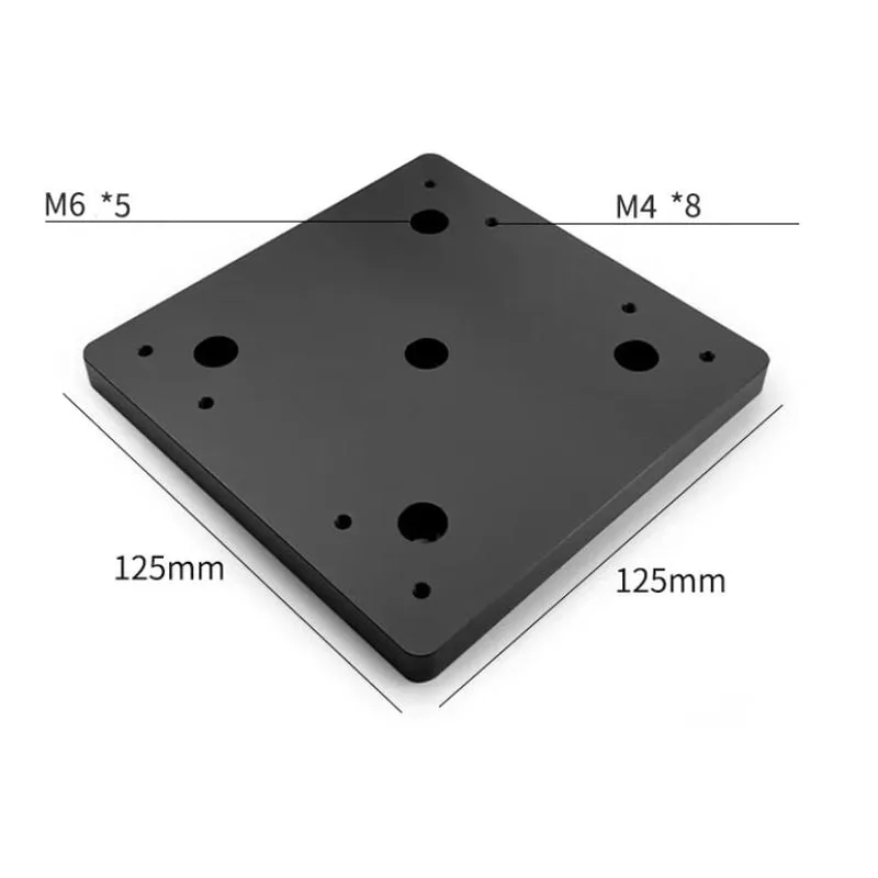 125x125x10mm Linear Stage Adapter Plate Optical Breadboard Base Mounting Board for Precision Equipment